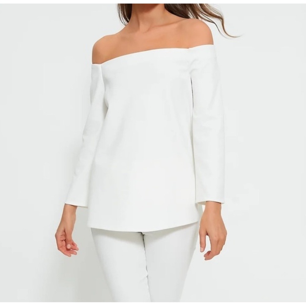 Tuckernuck Pomander Place Miranda Off Shoulder Long Sleeve White Top Blouse‎ XS